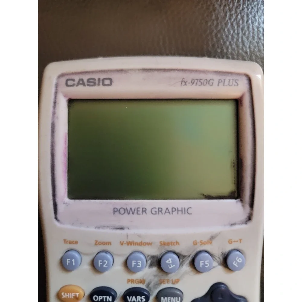 Casio fx-9750G PLUS Graphing Calculator – Works! Marked‎ Up – No Batteries